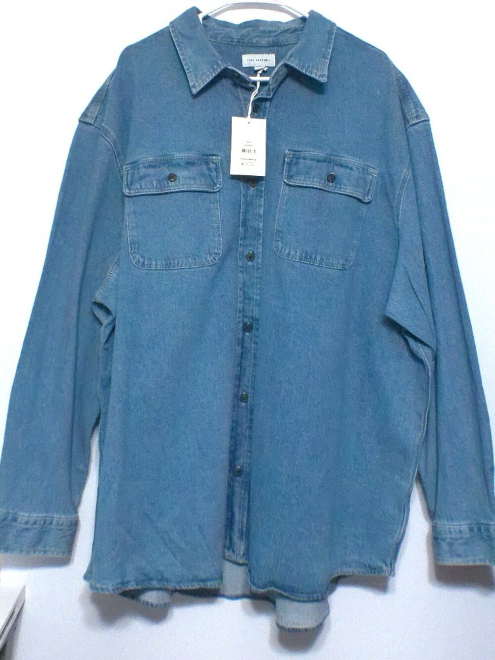 Free Assembly Denim Button Front Shirt NWT Men's 3XL